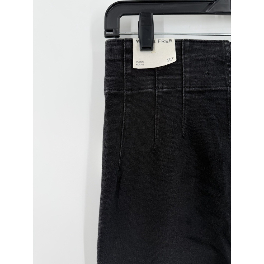 NEW We The Free People Jayde Flare High Rise Jeans Onyx Boho Western 27 - Picture 9 of 10